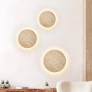 Axyaa Yellow Travertine Stone LED Wall Light - Nordic Modern Bedside Lamp