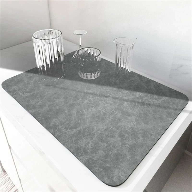 Axyaa Stripe Silicone Coasters Set, Simplistic Absorbent Table Mat & Mouse Pad