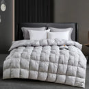 Axyaa White Goose Down Quilt Feather Duvet, Winter Cozy Comforter – Queen/King Size