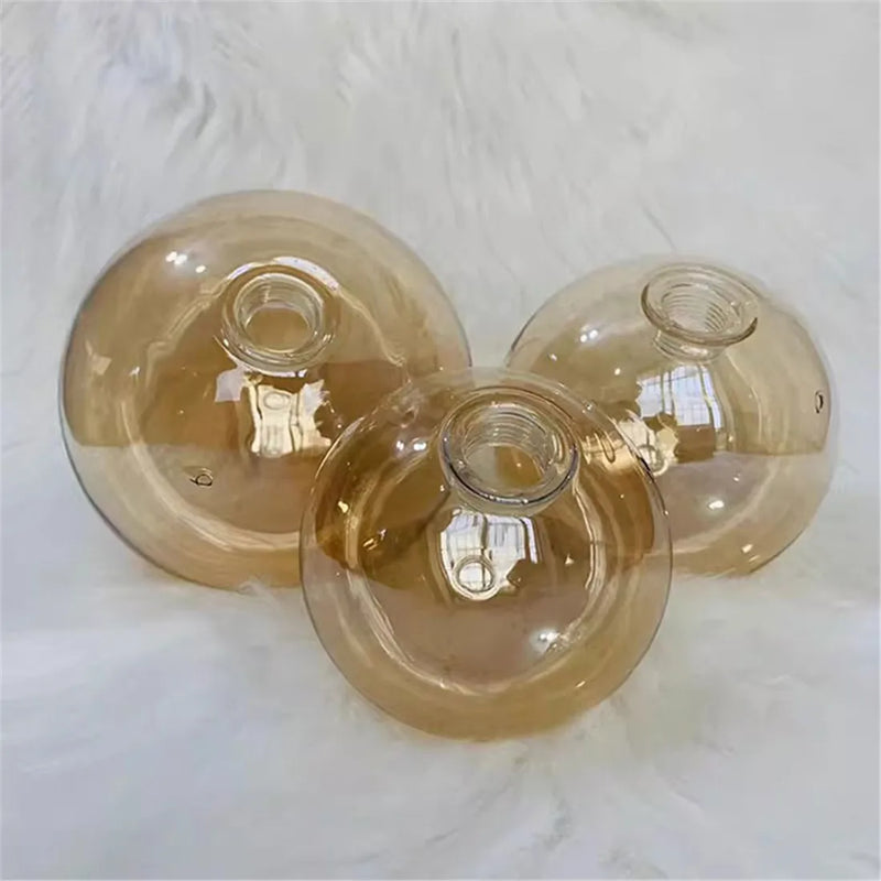 Axyaa Gold Beige Glass G9 Lampshade Ø100mm-150mm Ø20mm Threaded Glass for G9 Light Fittings