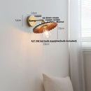 Axyaa Walnut Wood LED Wall Light Fixture with Pull Chain Switch