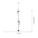Axyaa Adjustable LED Pendant Light in Black and White