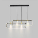 Axyaa Modern Dining Table & Bar Lamp: Minimalist Chandelier with Spotlights