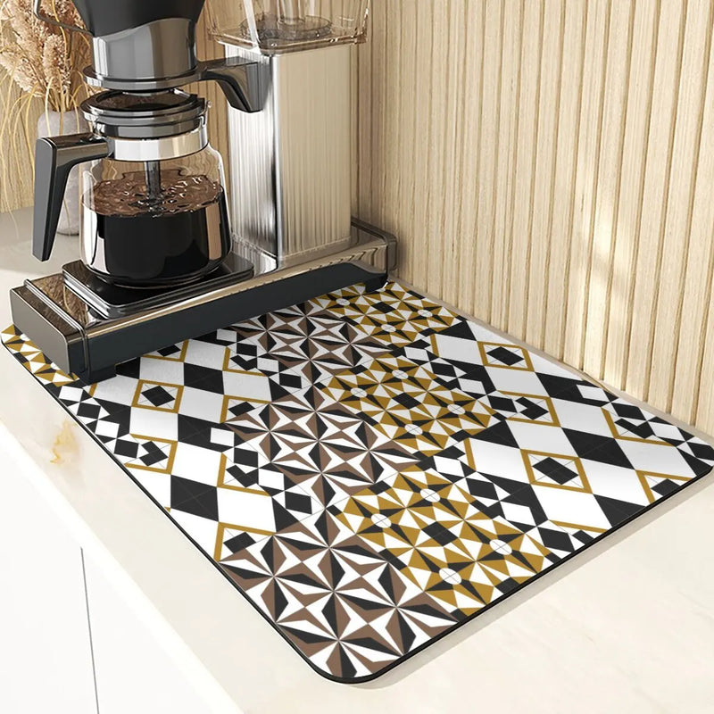 Axyaa Stripe Pattern Kitchen Drying Mat - Coasters, Placemat