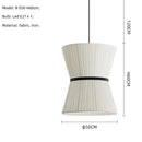 Axyaa Nordic White Pleated Fabric E27 LED Chandelier for Minimalist Living Room