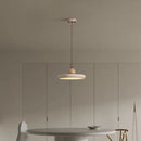 Axyaa Yellow Travertine Chandeliers: Circular LED Lighting for Living Room & Restaurant