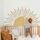 Axyaa Boho Sun Kids Wall Stickers - Nursery Decor for Children's Bedroom