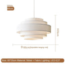Axyaa White Fabric Pendant Light Japan Cloth Chandelier