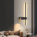 Axyaa LED Swing Spotlight Wall Lamp Adjustable for Bedside Reading or Living Room Sconce