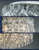 Axyaa Crystal LED Ceiling Lamp for Luxury Living Room and Bedroom Lighting