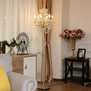 Axyaa Crystal Floor Lamp: Luxurious Lighting Fixture for Living Room, Bedroom, and Villa