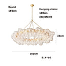 Axyaa Glass Bubble Ceiling Chandelier: Luxury LED Lighting for Living/Dining Room
