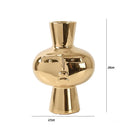 Axyaa Gold Ceramic Vase: Modern Living Room Decor, Dining Table Centerpiece