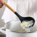 Axyaa Silicone Kitchen Utensils Set with Wooden Handle