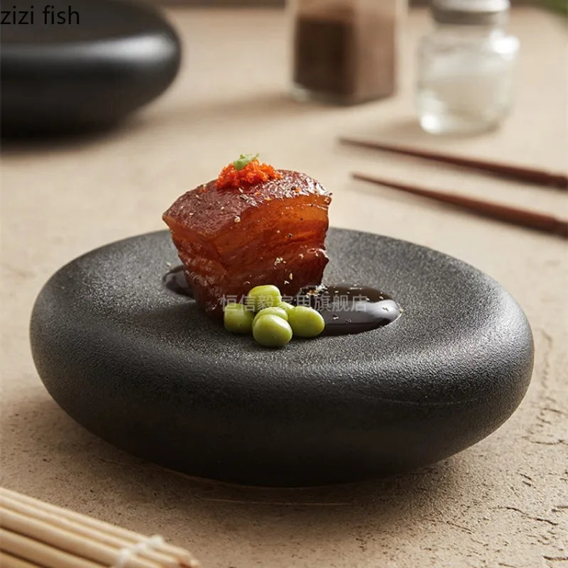 Axya Ceramic Dinner Plate Set - Versatile Snack Tray, Sushi, Dessert, Fruit Bowl - Tasting Dishes