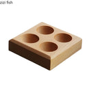 Axya Four Grid Wooden Tableware Dessert Sushi Plates Specialty Tableware