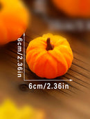 Axyaa Velvet Pumpkin Decoration Set for Fall Halloween Thanksgiving Harvest Décor