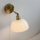 Axyaa Modern Glass Wall Lamp with Pull Chain Switch & Rotatable Glass Mirror Light