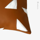Axyaa Triangle Leather Cut Pillow - Nordic Living Room Decor