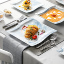 Axya™ Flora 30-Piece Marble Blue Porcelain Dinnerware Set