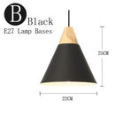 Axyaa Wooden Iron Pendant Light for Dining Kitchen Living Room LED Loft Fixture