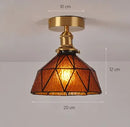 Axyaa Modern Glass Shade Ceiling Lights with E27 Holder