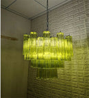 Axyaa French Chandelier with Glass Tube Shades for Luxury Villa Duplex