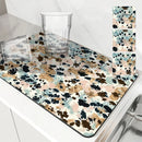 Axyaa Leopard Print Dish Drying Mat