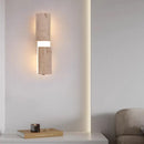 Axyaa Natural Stone White Acrylic LED Wall Lamp, Dimmable Remote Control Sconce Lighting