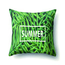 Axyaa Summer Coconut Tree Beach Sun Scene Pillow Cover 45x45cm