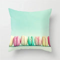 Axyaa Mint Green Geometric Animal Print Pillowcase for Home and Office Decor