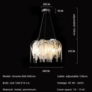 Axyaa Tassel Led Pendant Light Chrome Gold Lustre Indoor Lamp