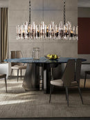 Axyaa Vintage Crystal Chandelier - Postmodern Luxury Dining Area Lighting