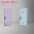 Axyaa Pink Lavender Small Cabinet Metal Desktop Storage Organizer