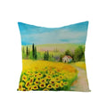 Axyaa Maple Leaf Sunflower Pillowcase for Living Room Bedroom Decor, 45*45cm