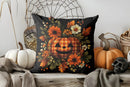 Axyaa Halloween Envelope Pillow Cover with Ghosts & Pumpkins, for Sofa, Bedroom, Car