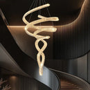 Axyaa Crystal Chandelier Stair Pendant Lamp Living Room Interior Lighting