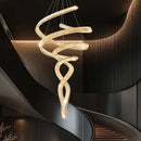 Axyaa Crystal Chandelier Stair Pendant Lamp Living Room Pendant Lights - Interior Lighting