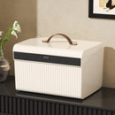 Axyaa Passport Certificate Lockable Safe Box - 2 Layers Large Capacity Storage