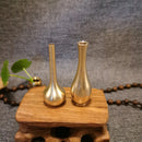 Axyaa Brass Mini Vase: Retro Antique Decorative Figurine Craftsmanship Home Decoration
