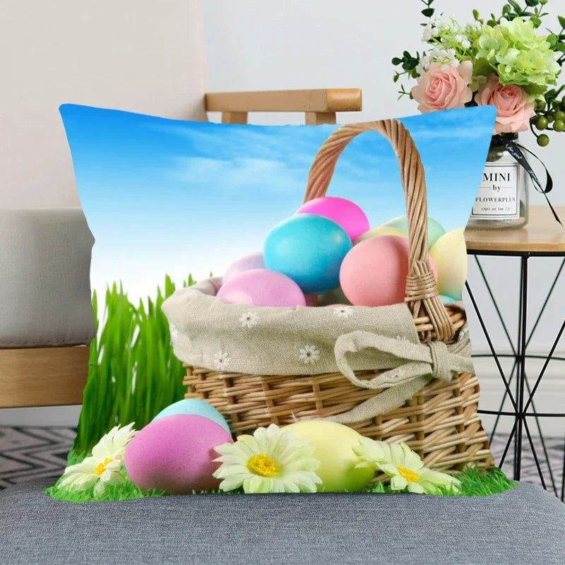 Axyaa Satin Fabric Easter Pillow Case Set for Wedding and Home Decor