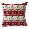 Axyaa Red Striped Plaid Linen Cushion Cover 45X45CM Home Pillow Case