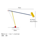 Axyaa Rainbow Floor Lamp: Long Arm Metal Light, Adjustable Height, Rotating Joint, Nordic Design
