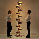 Axyaa Nordic Wood Designer Floor Lamp for Living Rooms, Bedrooms, and Hotels