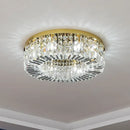 Axyaa Luxury Crystal Ceiling Chandelier LED Pendant Light for Home Decor