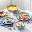 Axyaa Nymph 16/32-Piece Ceramic Tableware Set - Dinner/Dessert/Soup Plate/Bowl 4 Color Options