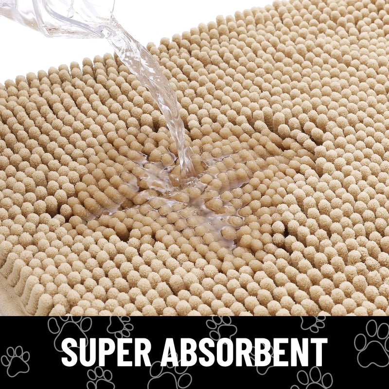Axyaa Chenille Mud Mat: Quick Dry Dog Door Mat for Muddy Paws