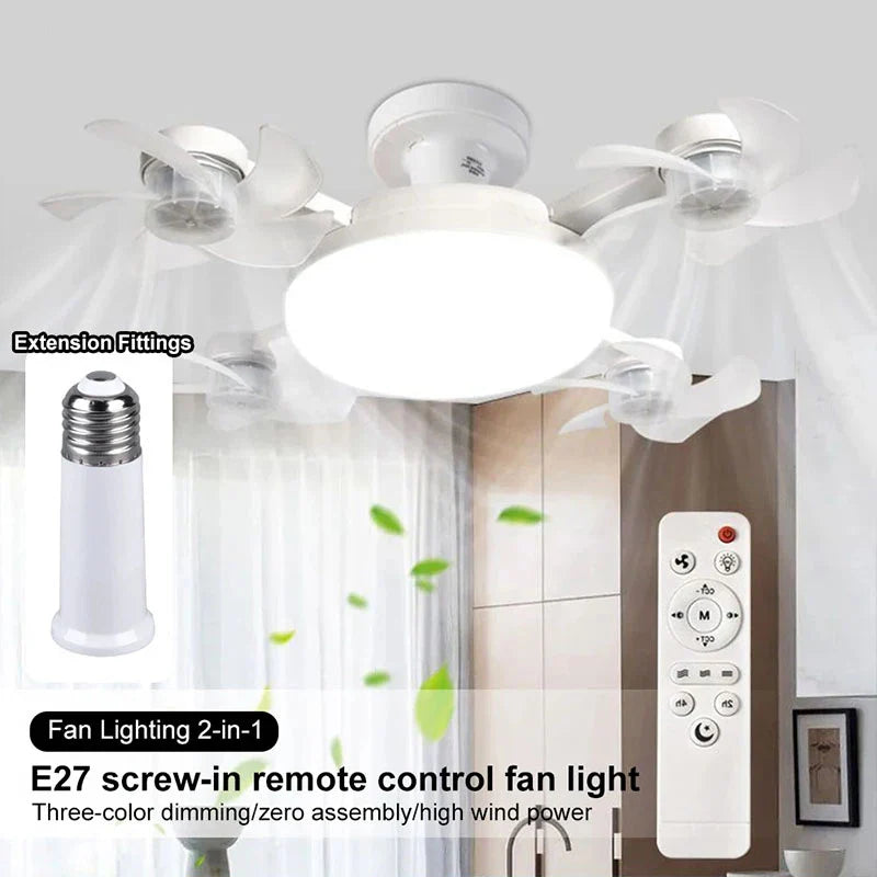 Axyaa Smart LED Ceiling Fan Light Remote Dimming Drone Lamp