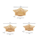 Axyaa Rattan Fruit Plate & Tea Tray: Retro Woven Storage Basket for Picnics & Snacks