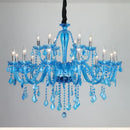 Axyaa Blue Crystal LED Chandelier: Elegance for Your Space